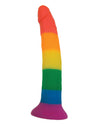 Rainbow 7” Strap On Dildo w/Harness